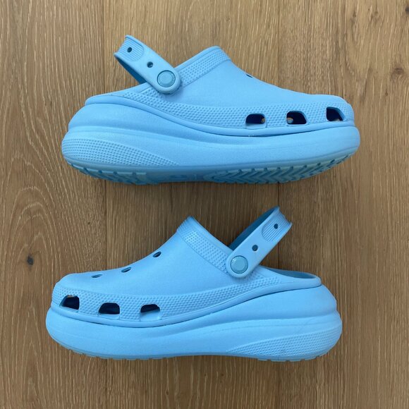 CROCS Shoes Women 7 Classic Platform Clogs Blue 207521 Lightweight Men 5 - Picture 6 of 13